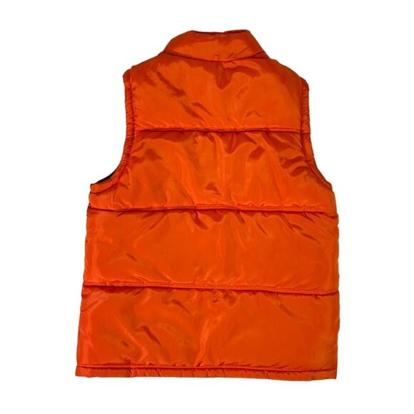 NIKE Youth Reversible Puffer Vest & Jacket Combo Lot Orange Blue Plaid w/ Skull - Picture 11 of 16